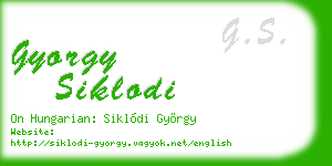 gyorgy siklodi business card