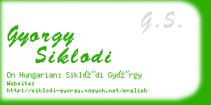 gyorgy siklodi business card